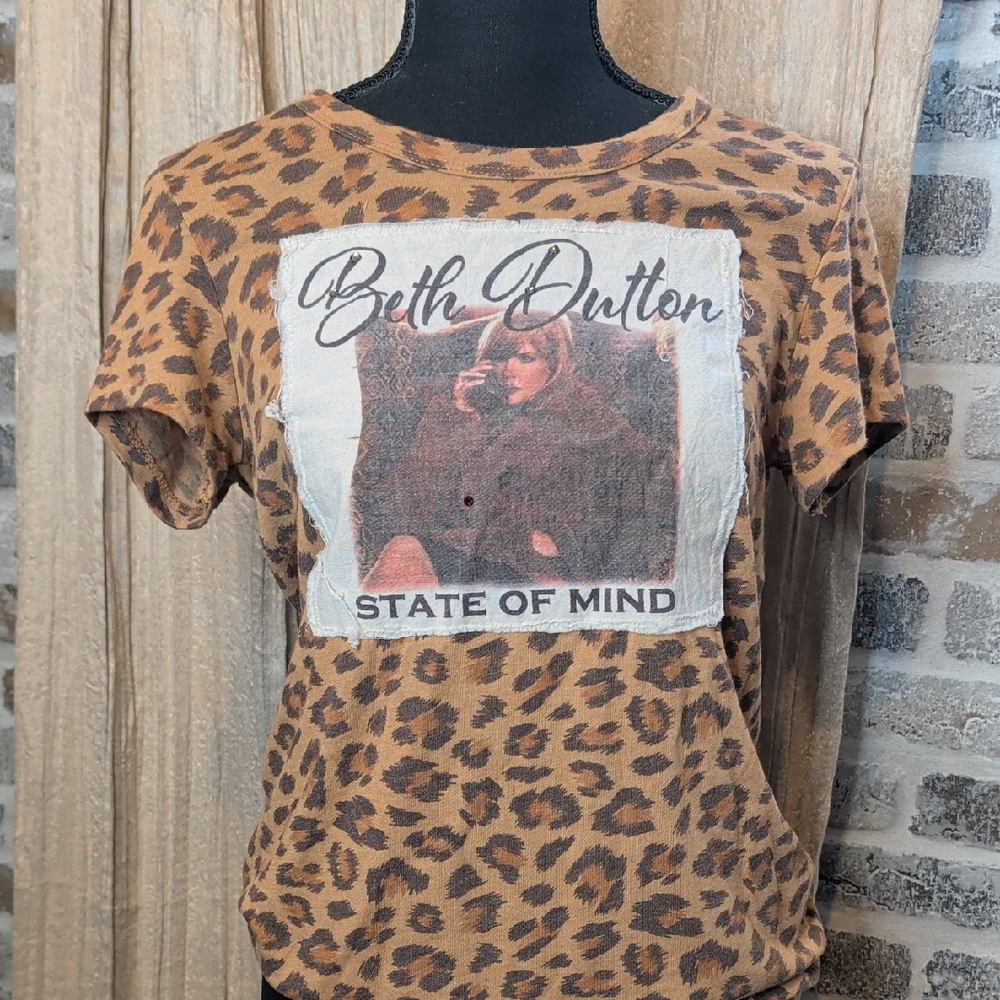 Alternative Brown Leopard Print Short Sleeve Tee